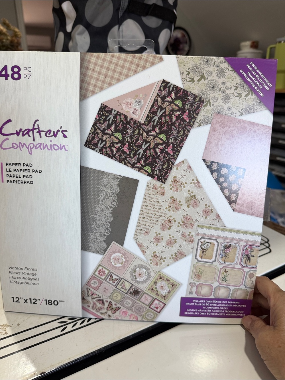 Crafters Companion Vintage Florals Paper Pad